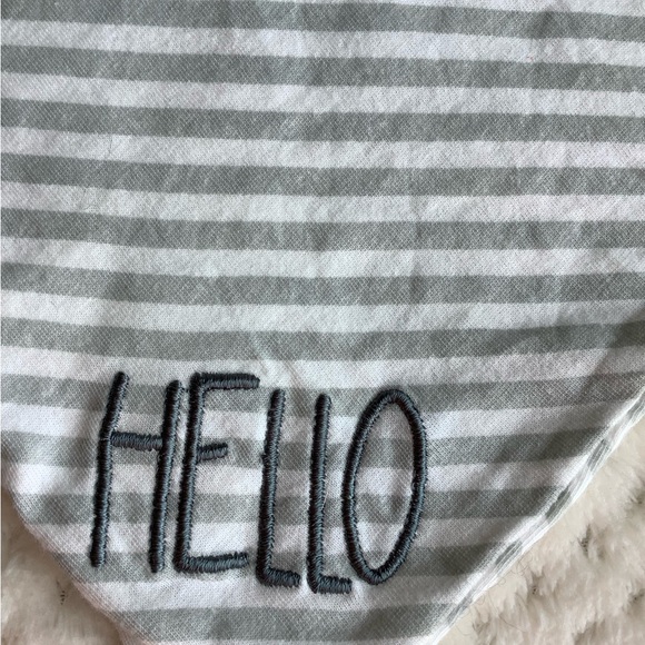 Gerber Organics Plush Grey Fox Striped Lovey Stuffed Animal Security Blanket Toy - Picture 4 of 12